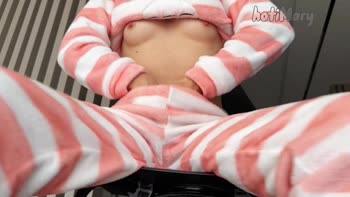 HotiMary's Pajama Perfection: Petite Babe's Masturbatory Orgasm