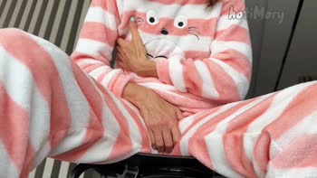 HotiMary's Pajama Perfection: Petite Babe's Masturbatory Orgasm