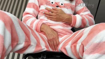 HotiMary's Pajama Perfection: Petite Babe's Masturbatory Orgasm