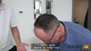 DADDY4K. Slutty blonde wanted her wedding ring back from the Daddy's cock