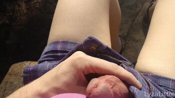 Lyza Little's Naughty Park Playtime: Caught Masturbating Outdoors