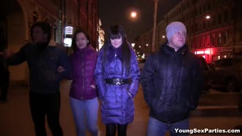 Angie Moon's Euro Teen (18+) Foursome Rampage