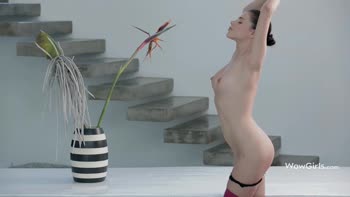 Valeria A's Alluring Solo Show: Teasing Touches and Stocking Seduction