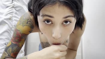 Sofy Nix's Tattooed Temptation: Expert Blowjob with Cum in Mouth