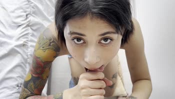 Sofy Nix's Tattooed Temptation: Expert Blowjob with Cum in Mouth