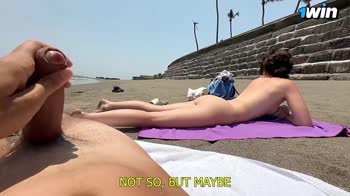 Sultry Stranger's Beachside Blowjob: BIDI6669's Nude Adventure