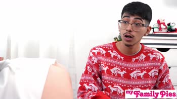 Demi Hawks' Christmas Seduction: Stepbrother's POV Blowjob & Cumshot