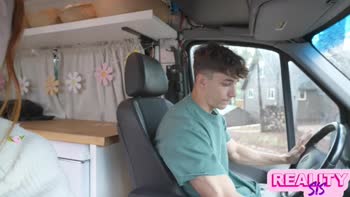 Scarlet Skies Sizzles in Stepbro Camper Van XXX