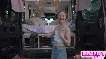 Scarlet Skies Sizzles in Stepbro Camper Van XXX