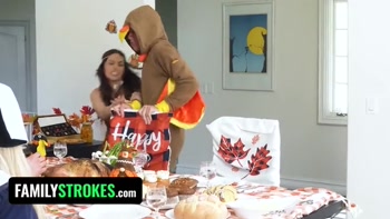 Stepdaughter's Short Skirt: A Thanksgiving Tease