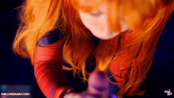 MollyRedWolf - Asuka's Sizzling Redhead Rampage: Sloppy Blowjob, Anal Fingering & Creampie