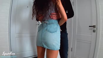 Squir7een's : Petite Babe Squirts and Takes Double CreamPie