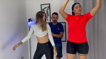 SaraGrifin's Huge Dick Fuels Threesome Passion with MelaniRincon and MollySmith