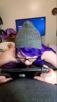 BustyRoxxy - Busty Roxxy's Gamer Girl Glamour: Warm Cock in Mouth While Playing Nintendo