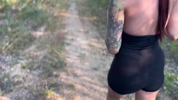SinsEva's Public Playground: Fit Babe Sucks Cock in City Park