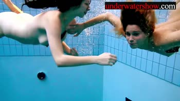 Monica and Andrea's Underwater Tease: A First-Time Experience