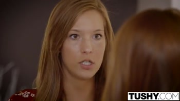 TUSHY First Double Penetration For Redhead Kimberly Brix