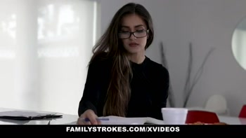 Family Strokes - Hot Teen (18+) Eases Stepbro’s Erection By Wrapping Her Finger Around His Massive Boner