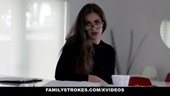 Family Strokes - Hot Teen (18+) Eases Stepbro’s Erection By Wrapping Her Finger Around His Massive Boner