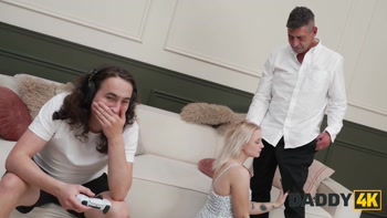 DADDY4K. A Young, Cute Blonde prefers an Older dick
