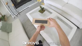 POVD Delivery man fucks and facials blonde Jade Amber