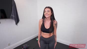 Stepdad's 34D Fitness Frenzy: Serena Salgot's POV Workout Delight
