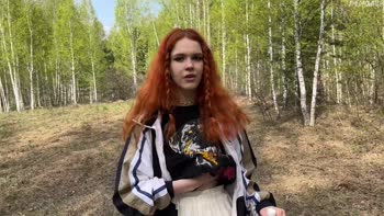 Ahegao Witch's Woodsy Adventure: Blowjob Offer Saves the Day