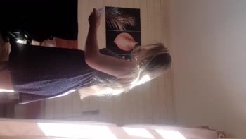 NatyVarga's Neiorly Seduction: Blonde Teen (18+) in Red Stockings