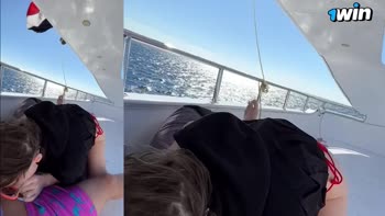 Napirat's Spontaneous Yacht Romp: Deepthroat and Creamy Finale
