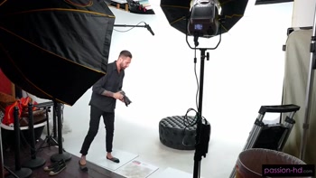 Cock-Hungry Model Gets Filled With Cum During Photoshoot