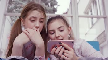 ULTRAFILMS Eva Elfie and Leah Maus in their first exclusive lesbian date
