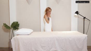 Tight Blonde's First Orgasm in Virgin Massage