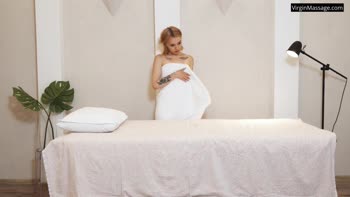 Tight Blonde's First Orgasm in Virgin Massage