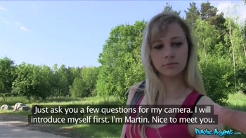 Public Agent - Sexy Blonde Drains Balls After Outdoor Casting