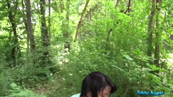 Public Agent - Hot Brunette No Panties Public Fuck in Woods