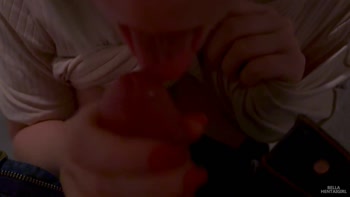 Bella Hentaigirl's Inexperienced College Cutie Sucks Cock & Swallows Cum
