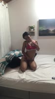 AnysJobs: Petite Latina Brunette Licks & Fucks in Scissors