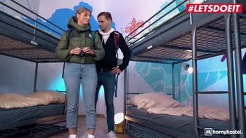 Sneaky Seduction in the Hostel: Blonde Roommates Share a Steamy Encounter
