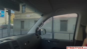 Blonde Babe's Street Fuck Surprise: Hitchhiking for a Big Dick