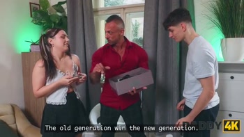 DADDY4K. The Real Daddy's Dick better than her Nerdy Boyfriend's