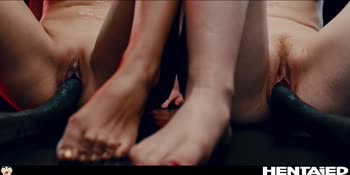 Jia Lissa & Rae Lil Black's Alien Adventure: Double Dildo Creampie