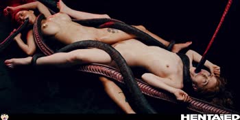 Jia Lissa & Rae Lil Black's Alien Adventure: Double Dildo Creampie