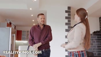 Realtor Lady Lyne Makes Yanick Motorboat Her Boobs And Convinces Him To Buy The House - REALITY KINGS