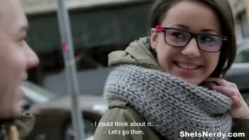 Nerdy Delight - Izi Ashley's Skinny Teen (18+) Seduction