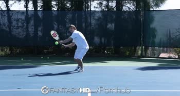 HD FantasyHD - Little Dillion Harper gets fucked on the tennis court