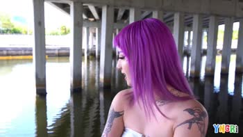 Sean Lawless Bangs Purple-Haired Punk Teen (18+) Valerica Steele