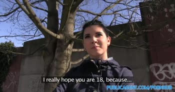 PublicAgent Hot Teen (18+) Babe Fucks Big Cock in Public Place