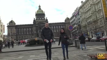 HUNT4K. Prague pickup and passionate sex for cash with hot brunette