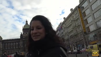 HUNT4K. Prague pickup and passionate sex for cash with hot brunette