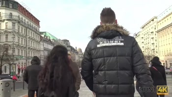 HUNT4K. Prague pickup and passionate sex for cash with hot brunette